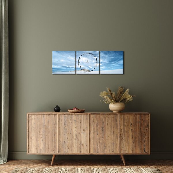 Tablou - Câmp (cu ceas) (90x30 cm)