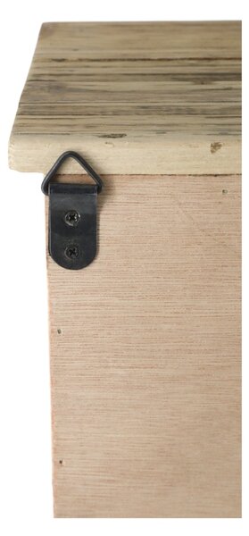 Dulap de perete, din lemn reciclat, cu 2 usi 3 agatatori, aspect rustic
