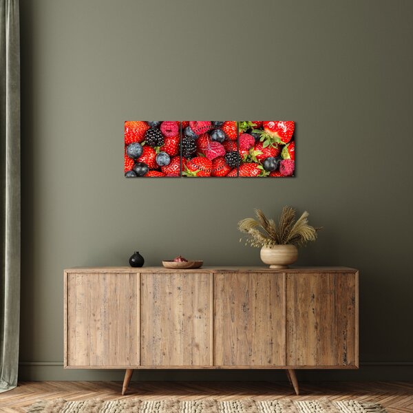Tablou - Încărcătură de fructe (cu ceas) (90x30 cm)