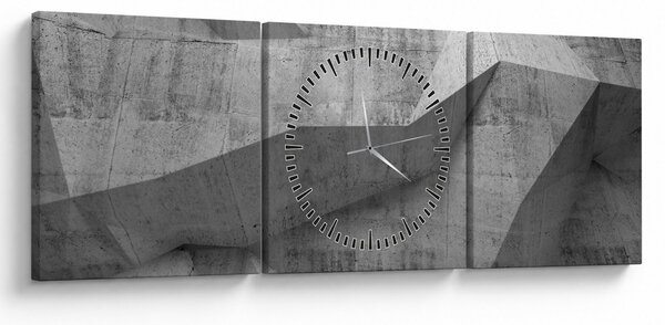 Tablou - 3D zid (cu ceas) (90x30 cm)