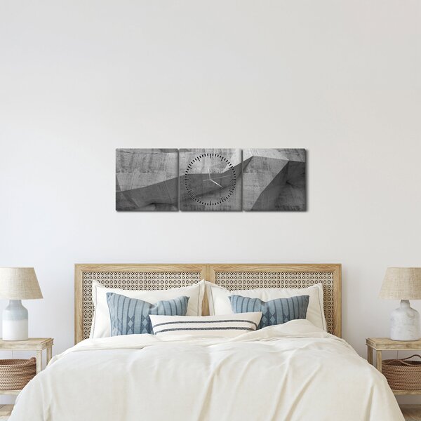 Tablou - 3D zid (cu ceas) (90x30 cm)