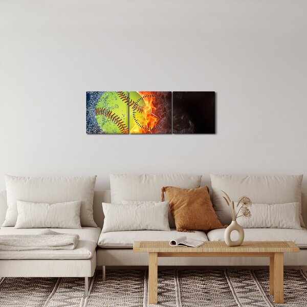 Tablou - Minge de tenis (cu ceas) (90x30 cm)