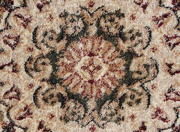 Model Lotos 539 130, Covor Rotund, Crem Verde Rotund, Verde, 100x100