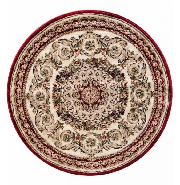 Covor Clasic Rotund, Model Lotos 539 120, Crem Rosu Rotund, Rosu, 150x150