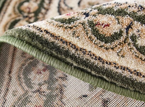 Model Lotos 539 130, Covor Rotund, Crem Verde Rotund, Verde, 100x100