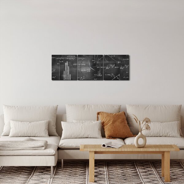 Tablou - Dragoste de numere (cu ceas) (90x30 cm)