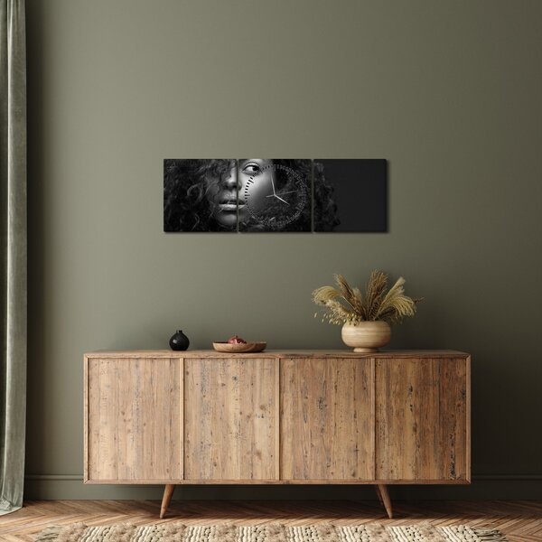 Tablou - Portretul femeii (cu ceas) (90x30 cm)