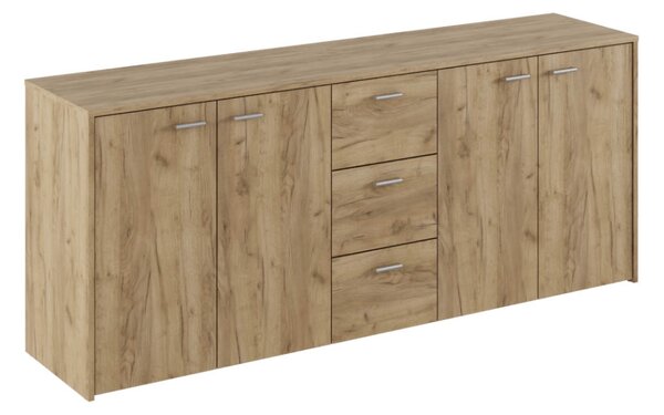 KONDELA Comodă combinată, stejar artisan, HUGOS 180