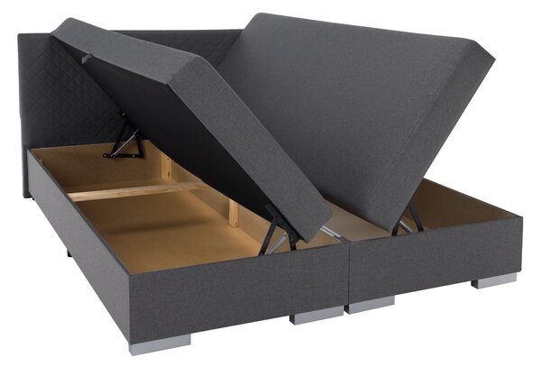 KONDELA Pat Boxspring, gri, 140x200, ADARA