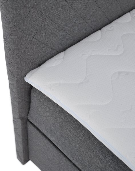 KONDELA Pat Boxspring, gri, 140x200, ADARA