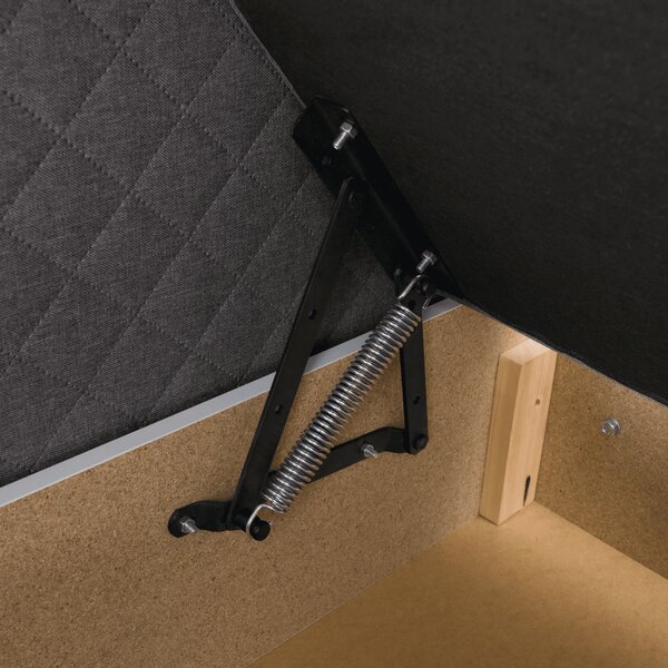 KONDELA Pat Boxspring, gri, 140x200, ADARA