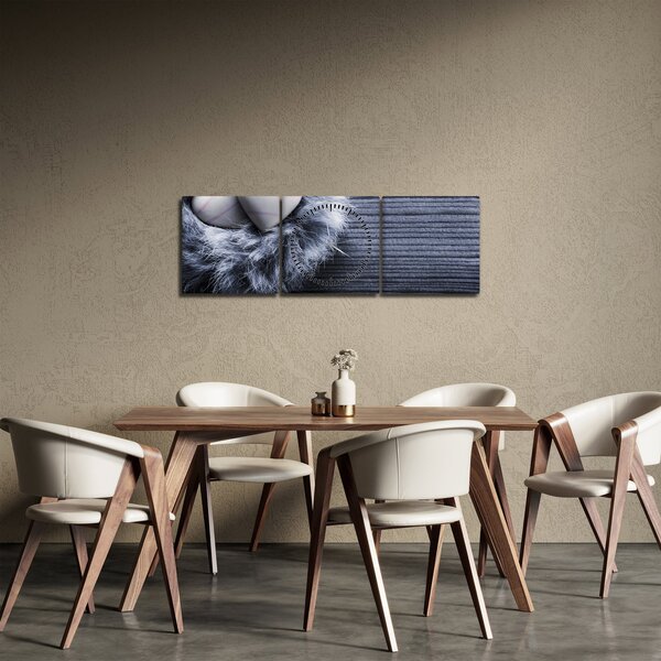 Tablou - Cuibul dragostei (cu ceas) (90x30 cm)