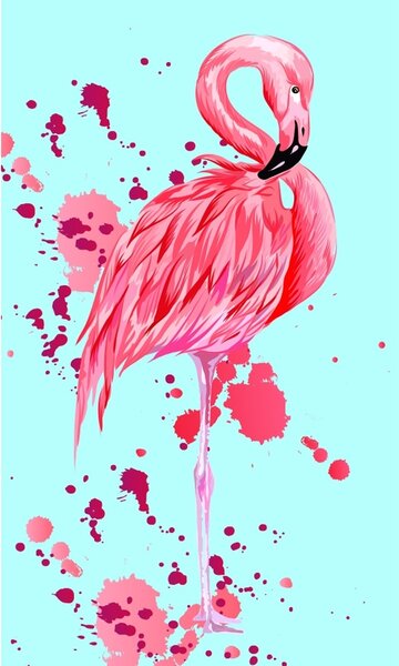 Prosop pentru copii Flamingo, 30 x 50 cm