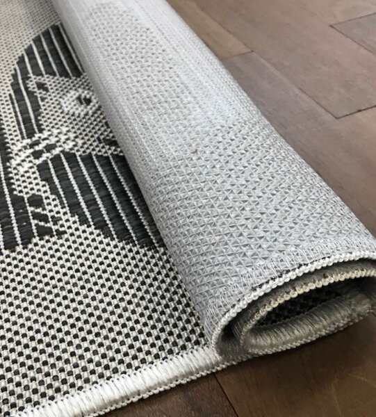 Covor Intrare, Model Flex 19502 80, Antiderapant, Gri, Dimensiunea 50 x 80 cm Dreptunghi, 50x80