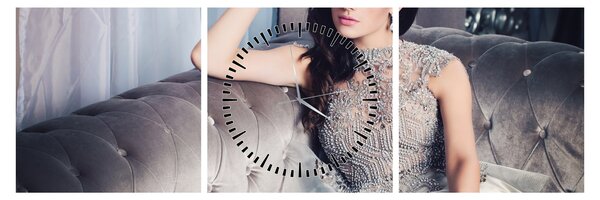 Tablou - Glamour (cu ceas) (90x30 cm)