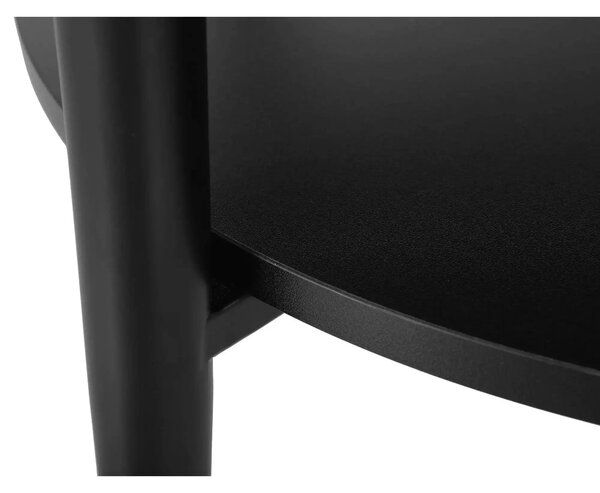 Masuta cafea ELLA B, stejar/negru mat, PAL/metal, 60x45 cm