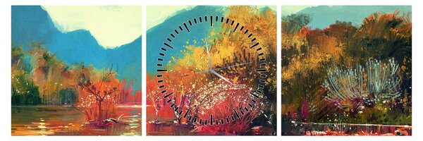 Tablou - Culorile toamnei (cu ceas) (90x30 cm)