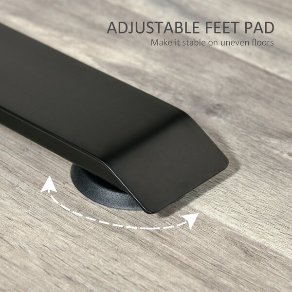 Vinsetto Birou Reglabil cu 4 Nivele de Înălțime, Design Anti-Coliziune, 120x60x72-116 cm, Negru | Aosom Romania