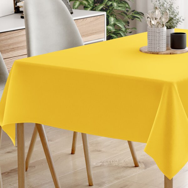 Goldea față de masă din bumbac - galben 40 x 40 cm