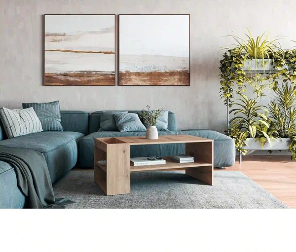 Masuta cafea MURCIA, stejar artisan, PAL laminat, 100x55x42 cm