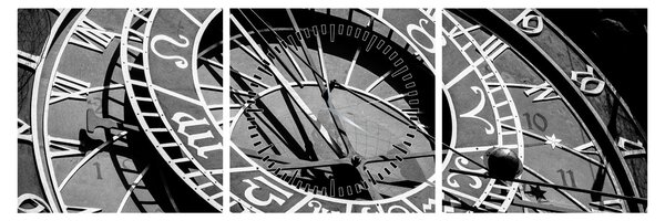 Tablou - Ceasul Astronomic, Praga, Republica Cehă (cu ceas) (90x30 cm)