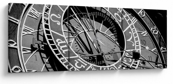 Tablou - Ceasul Astronomic, Praga, Republica Cehă (cu ceas) (90x30 cm)