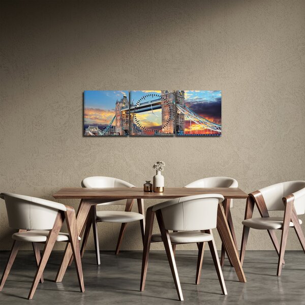 Tablou - Tower Bridge, Londra, Anglia (cu ceas) (90x30 cm)