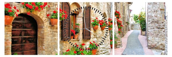 Tablou - Alee pitorească italiană (cu ceas) (90x30 cm)