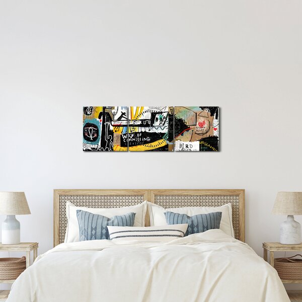 Tablou - Graffiti (cu ceas) (90x30 cm)