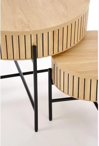 Set 2 masute cafea DANTE, stejar/negru