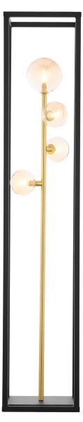 Jupiter 1911 - Lampadar NEPTUN 4xG9/14W/230V auriu/negru/bej fumuriu
