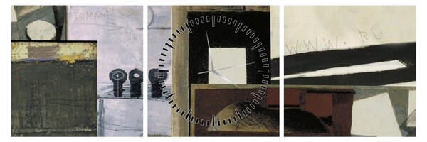 Tablou - Cubism (cu ceas) (90x30 cm)