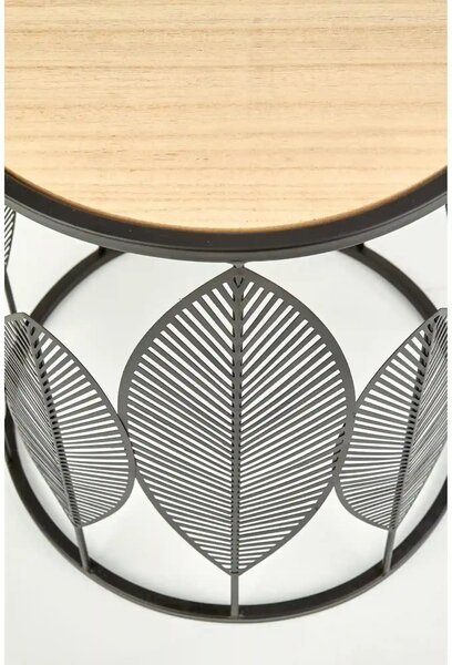 Set 2 masute cafea FOLLA, stejar/negru