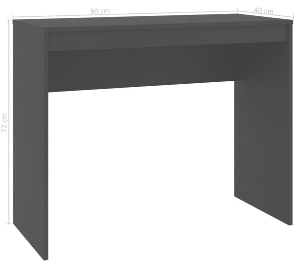 Birou, negru, 90x40x72 cm, lemn prelucrat