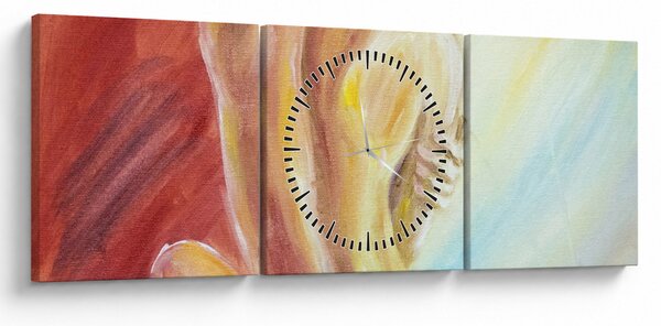 Tablou - Imaginea unei femei care se odihnește, pictură în ulei (cu ceas) (90x30 cm)