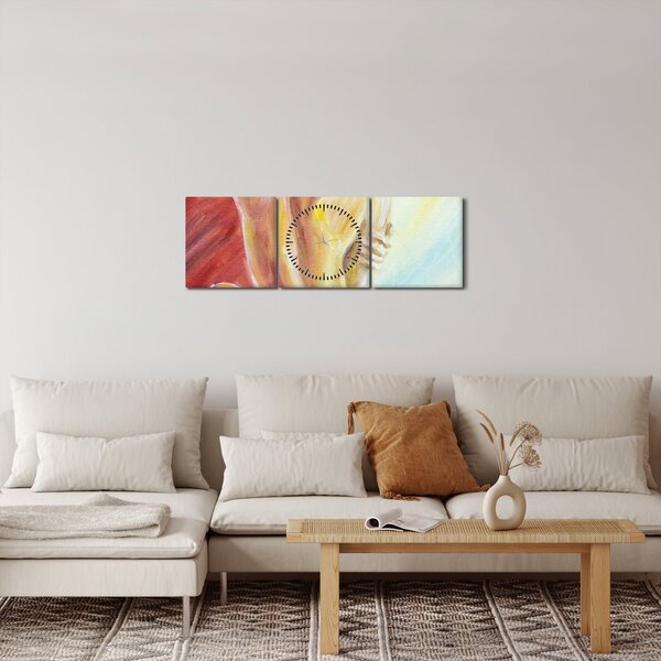 Tablou - Imaginea unei femei care se odihnește, pictură în ulei (cu ceas) (90x30 cm)