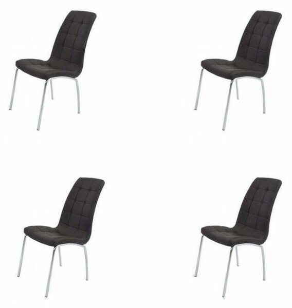 Set 4 scaune bucatarie S-02, maro, 41x98x43 cm