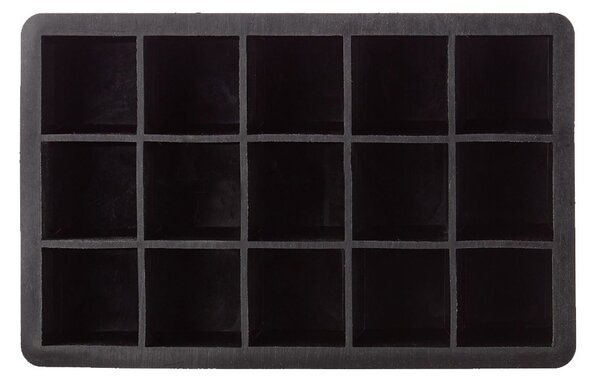 Forma de silicon pentru cuburi de gheata, 195 x 35 cm, Negru