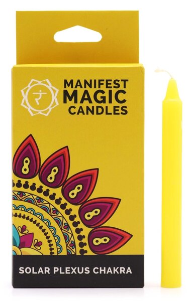Set 12 lumanari galbene Manifest Magic Candles, Solar Plexus