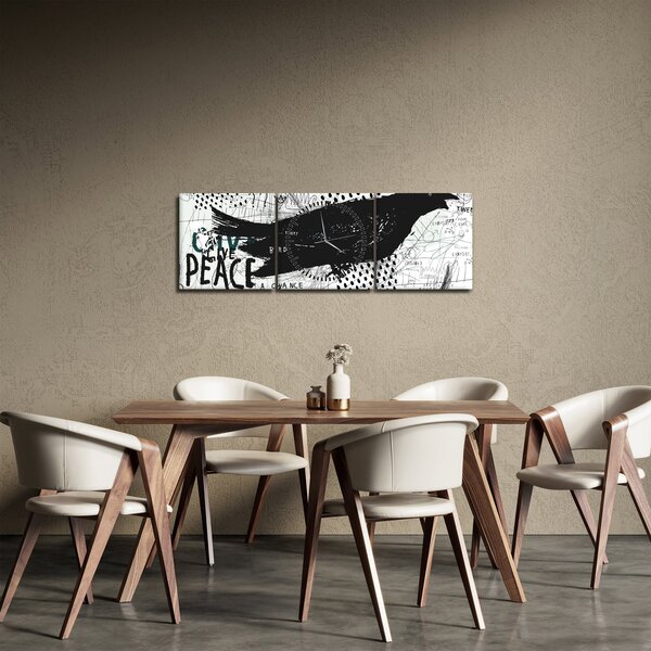 Tablou - Artă stradală - zarvă (cu ceas) (90x30 cm)