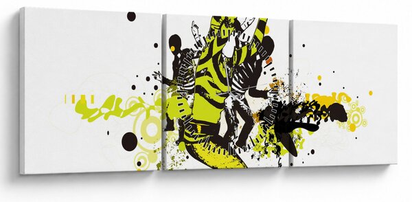 Tablou - Street dance (cu ceas) (90x30 cm)