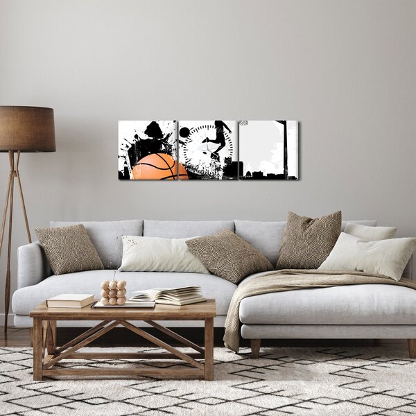 Tablou - Bachetbalist (cu ceas) (90x30 cm)