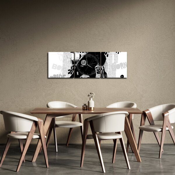 Tablou - Născut să călătorească (cu ceas) (90x30 cm)