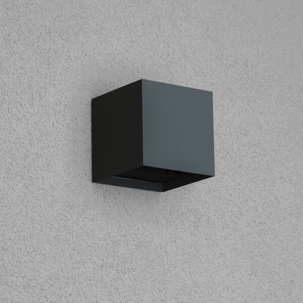 Aplică LED de exterior Brilagi CUBE LED/6W/230V antracit IP54