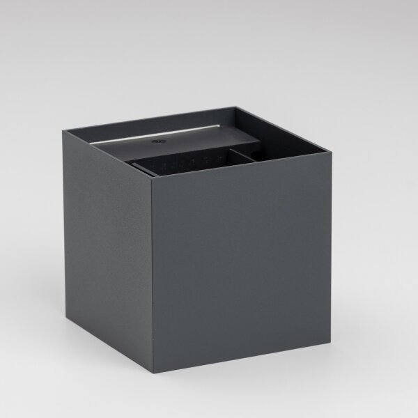 Aplică LED de exterior Brilagi CUBE LED/6W/230V antracit IP54