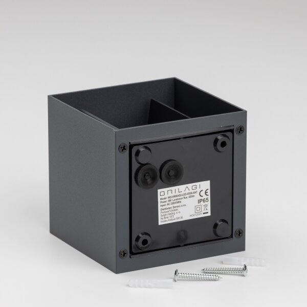 Aplică LED de exterior Brilagi CUBE LED/6W/230V antracit IP54