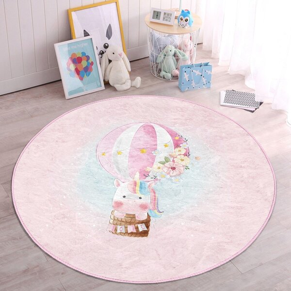 Covor pentru copii roz ø 120 cm Comfort – Mila Home