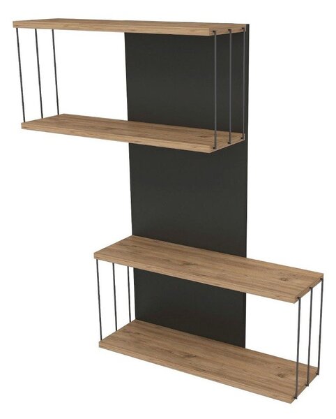 Raft gri antracit-în culoare naturală etajat cu aspect de lemn de pin 65 cm Destan – Kalune Design