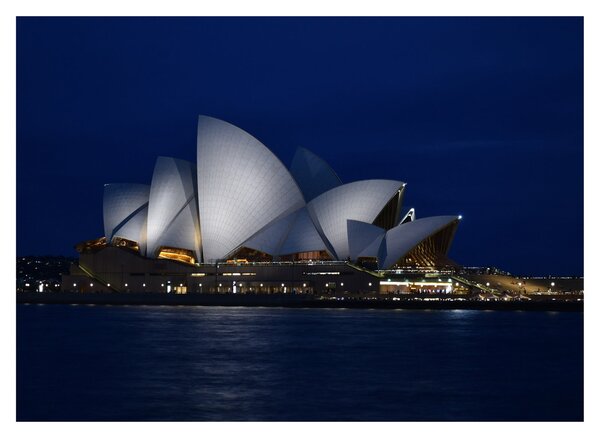 Tablou pe sticlă Sydney nocturn (70x50 cm)