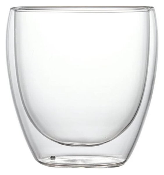 Pahar 250 ml din sticla Borosilicata cu pereti dubli